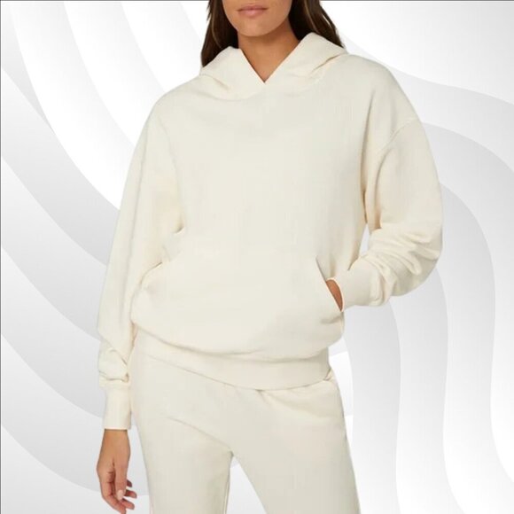 2/$50 WeWoreWhat Off-White Oversized Hoodie Size XS | Cozy Casual Sweatshirt - Picture 1 of 8